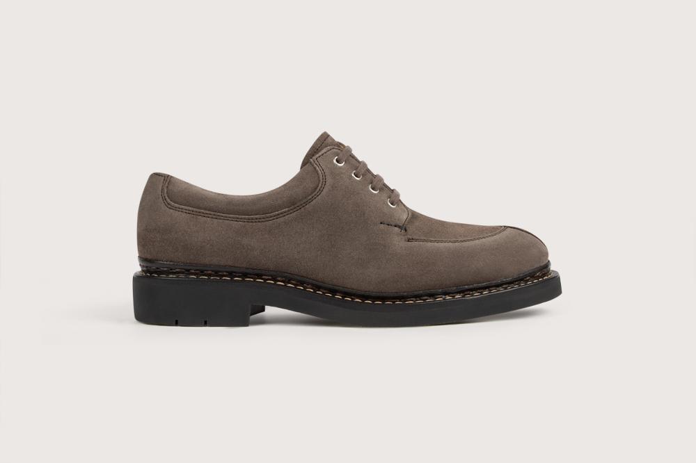 Heschung Derby Femme Intemporel En Cuir Hydrovelours Acacia Pour Une Allure Casual Ou Habillée
