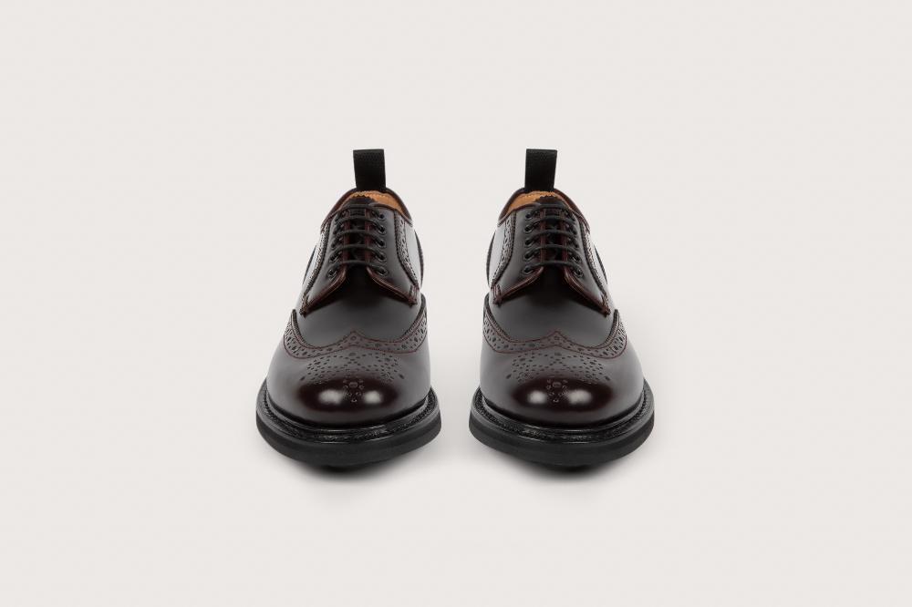 Heschung Derby Femme Windsor En Cuir Aubergine Sur Semelle Gomme