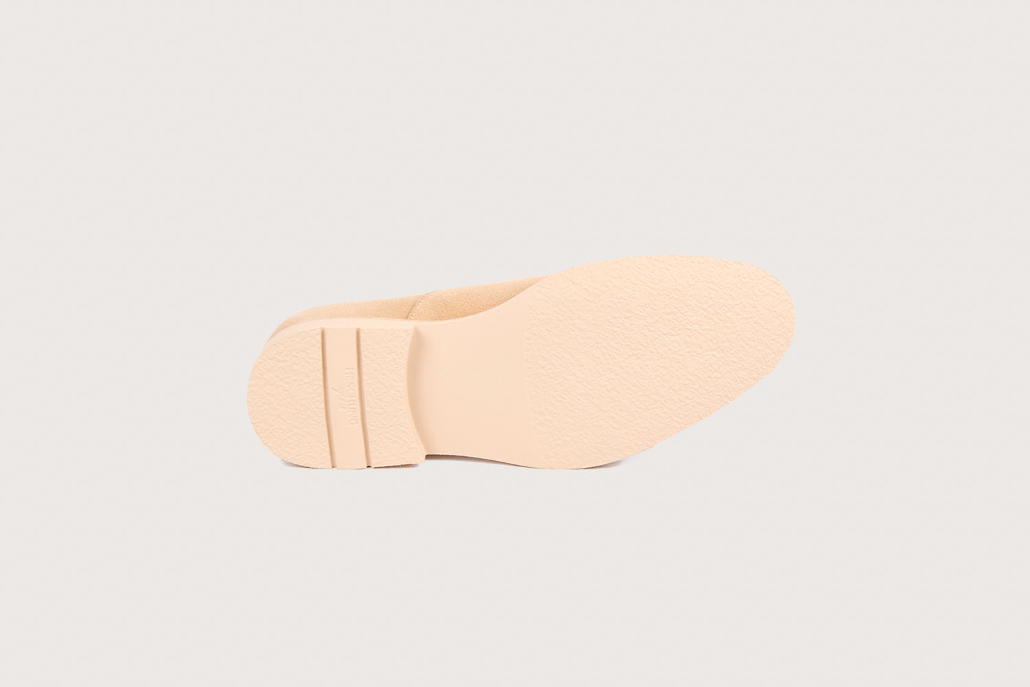 Heschung Derby Homme En Veau Velours Sable Semelle Légère En Gomme