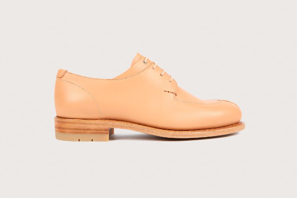 Heschung Derby Intemporel Femme En Purecalf Sable Sur Semelle Cuir
