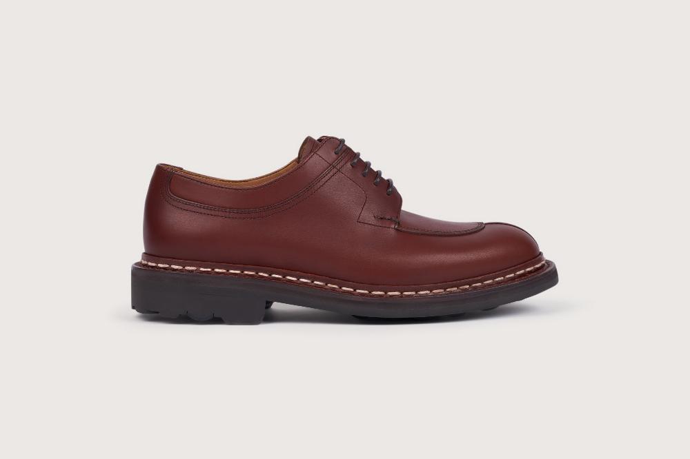 Heschung Derby Intemporel Homme à Bout Chasse Et En Cuir Lisse Imperméable Coloris Expresso
