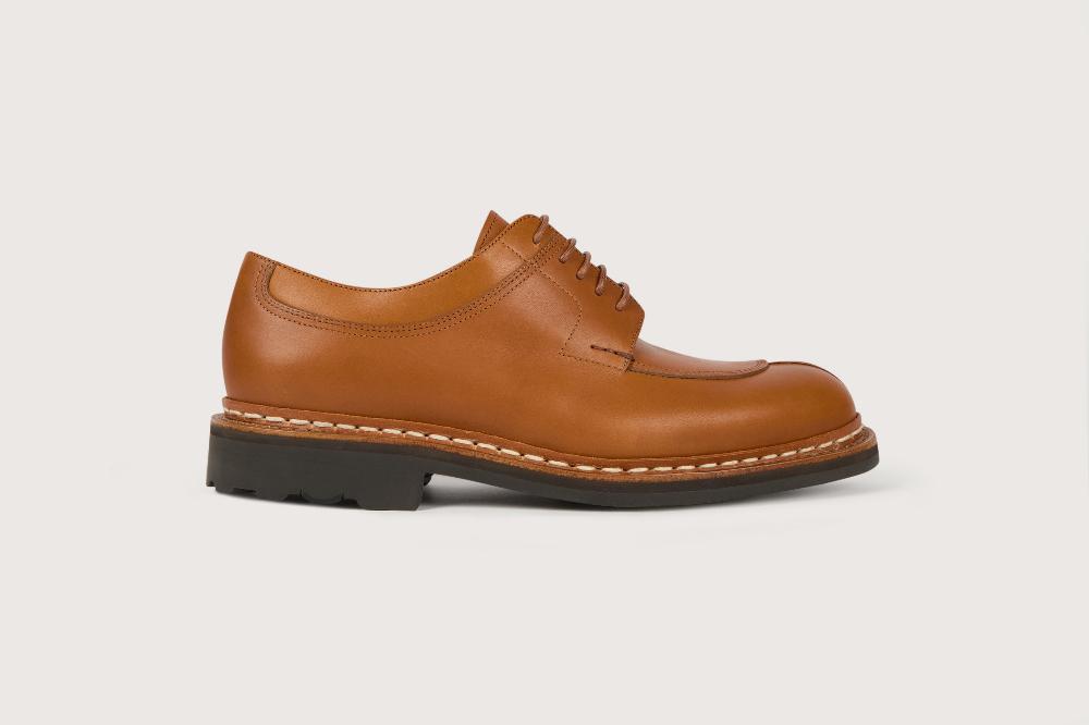 Heschung Derby Intemporel Homme à Bout Chasse Et En Cuir Lisse Imperméable Coloris Naturel