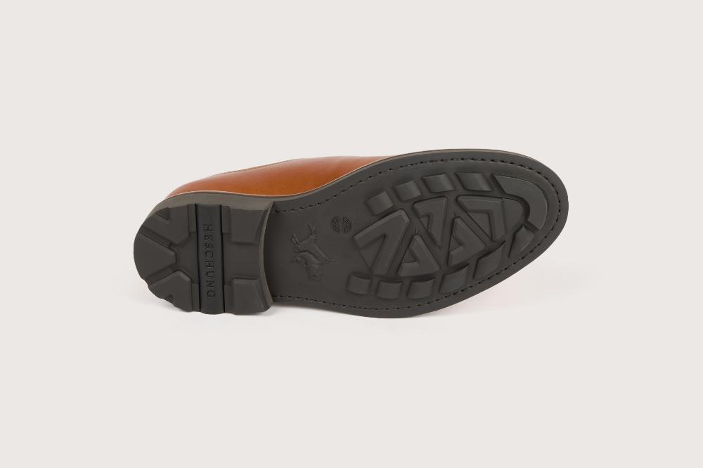 Heschung Derby Intemporel Homme à Bout Chasse Et En Cuir Lisse Imperméable Coloris Naturel