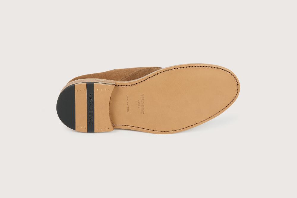Heschung Derby Intemporel Homme En Cuir Hydrovelours Terre Pour Une Allure Casual Ou Habillée