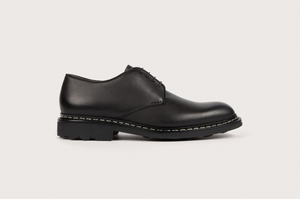 Heschung Derby Intemporel Homme En Cuir Lisse Noir Pour Une Allure Casual Ou Habillée