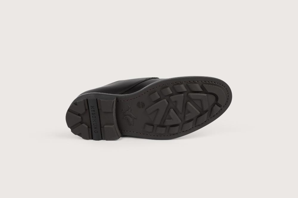 Heschung Derby Intemporel Homme En Cuir Lisse Noir Pour Une Allure Casual Ou Habillée