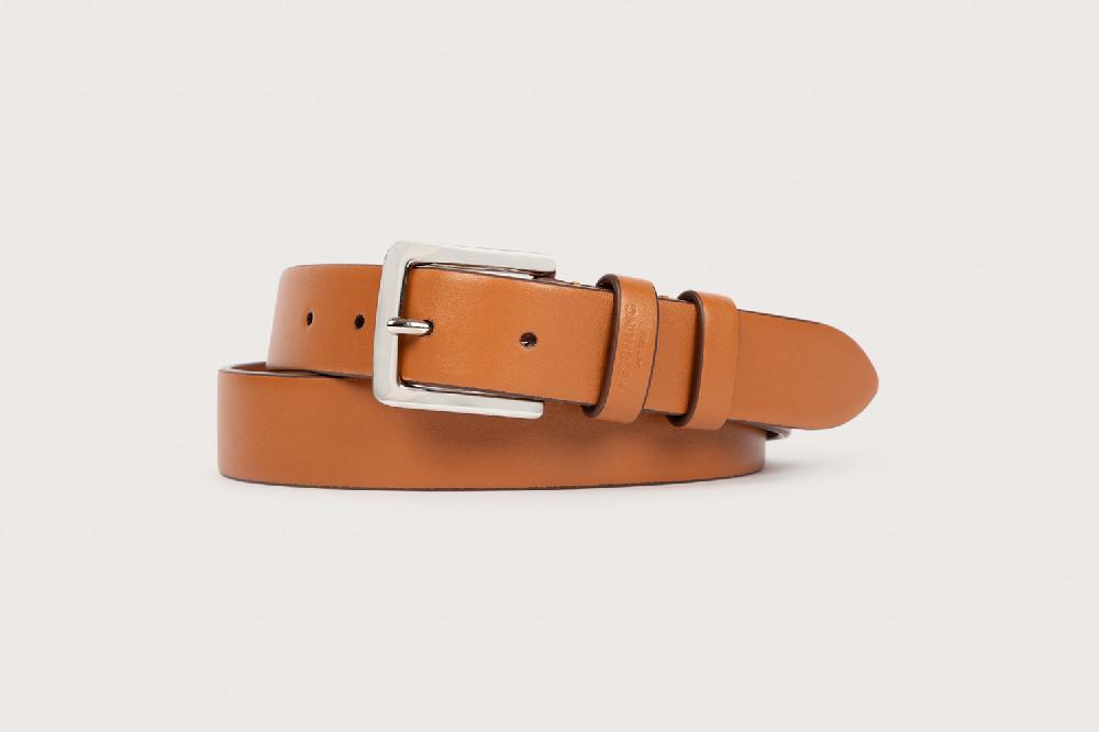 heschung Ceinture homme en cuir box gold