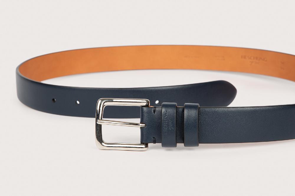 Heschung Ceinture Homme En Cuir Box Marine