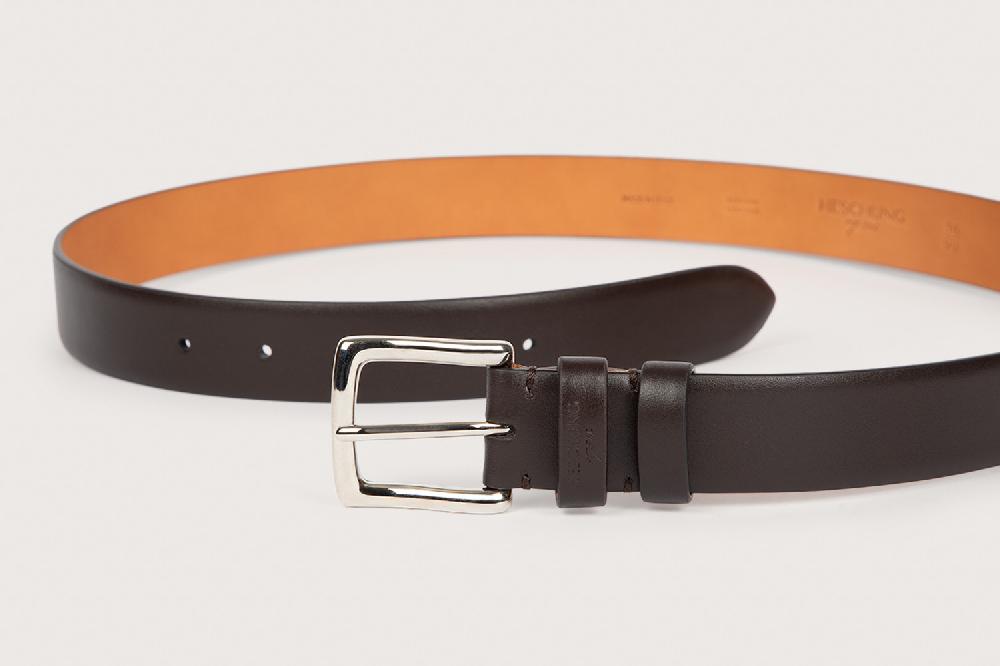 Heschung Ceinture Homme En Cuir Box Marron