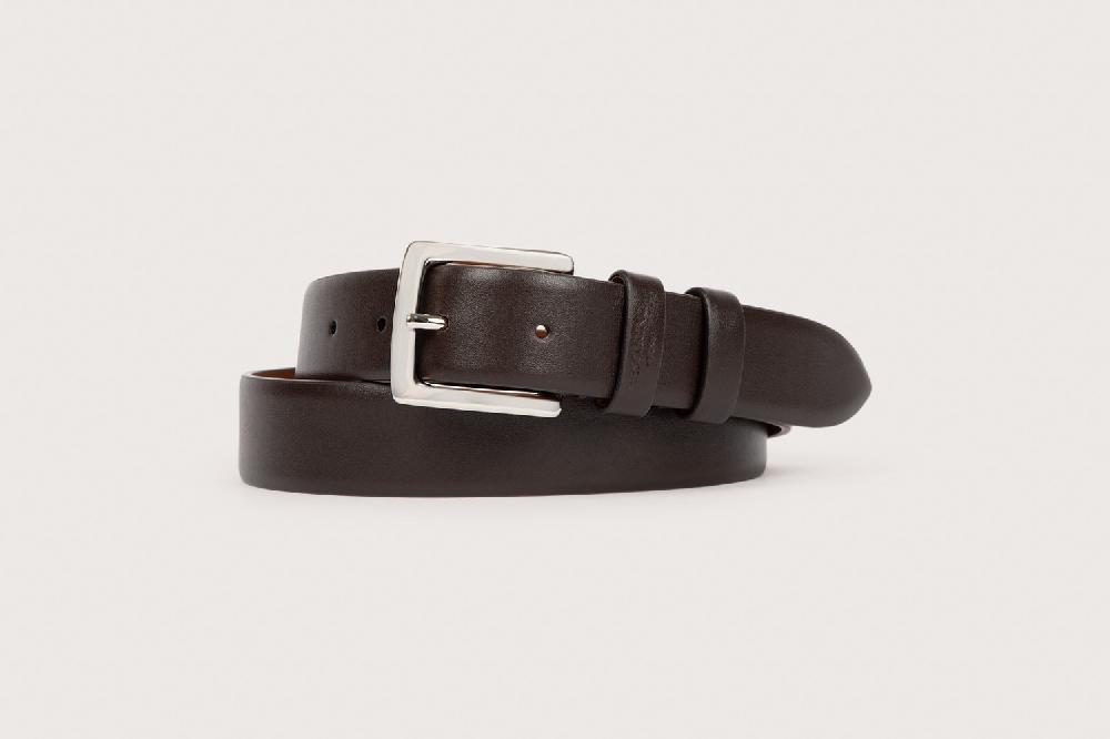 heschung Ceinture homme en cuir box marron