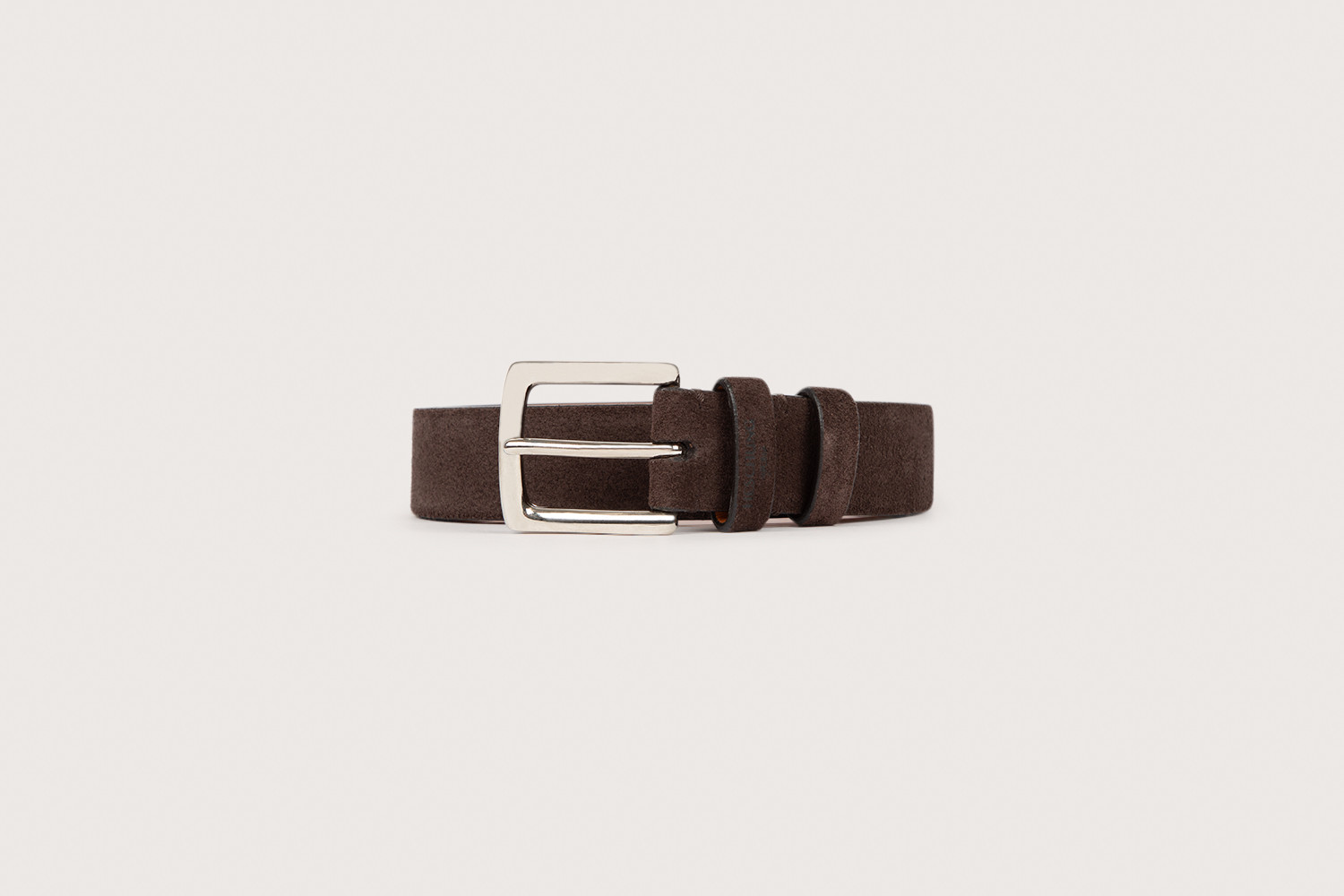 Heschung Ceinture Homme En Cuir Velours Moro
