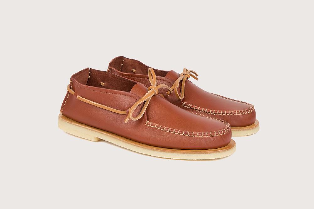 heschung Mocassin Araphao pour homme semelle crêpe coloris Fieno