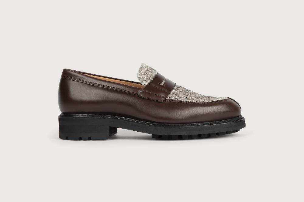 Heschung Mocassin En Cuir Bi-matière Pour Femme Semelle Gomme