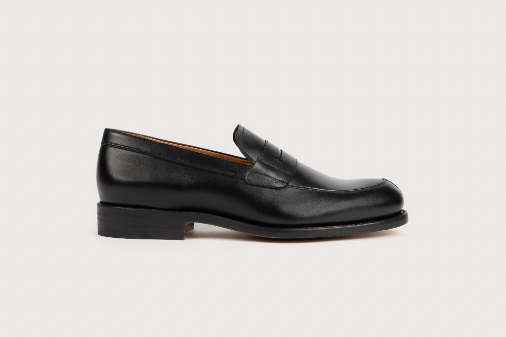 Heschung Mocassin En Cuir Brillant Pour Homme Semelle Cuir Coloris Noir