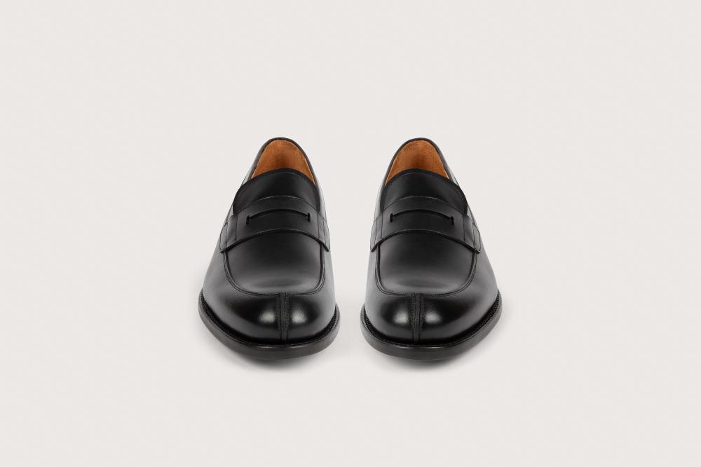 Heschung Mocassin En Cuir Brillant Pour Homme Semelle Cuir Coloris Noir