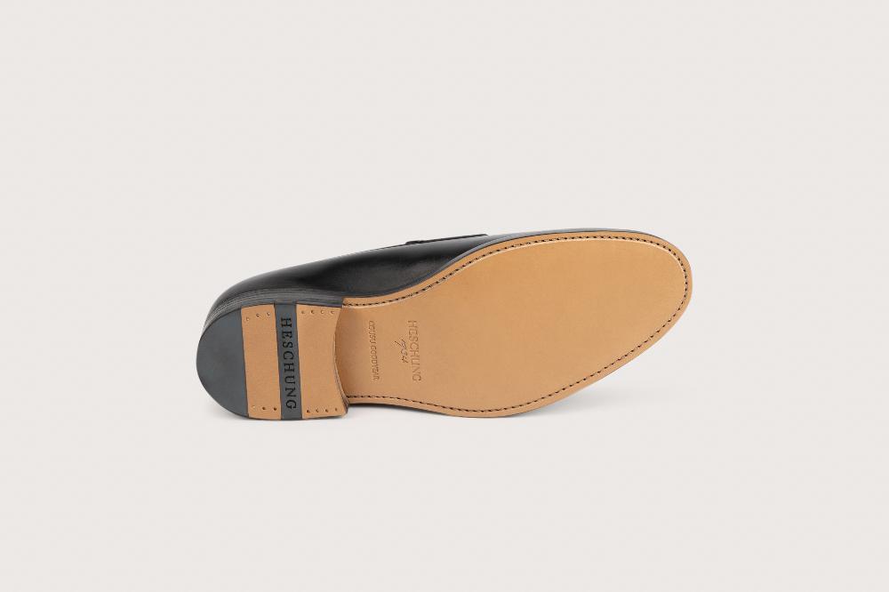 Heschung Mocassin En Cuir Brillant Pour Homme Semelle Cuir Coloris Noir
