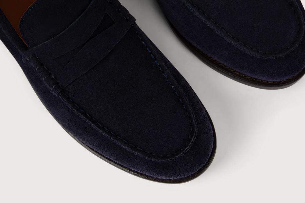 Heschung Mocassin En Cuir De Veau Pour Homme Semelle Cuir Coloris Navy