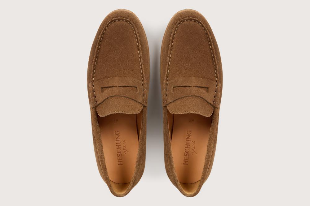 Heschung Mocassin En Cuir De Veau Pour Homme Semelle Cuir Coloris Terre