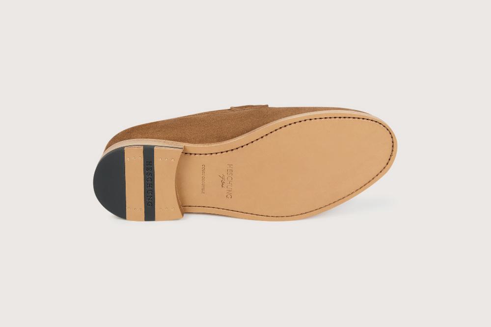 Heschung Mocassin En Cuir De Veau Pour Homme Semelle Cuir Coloris Terre