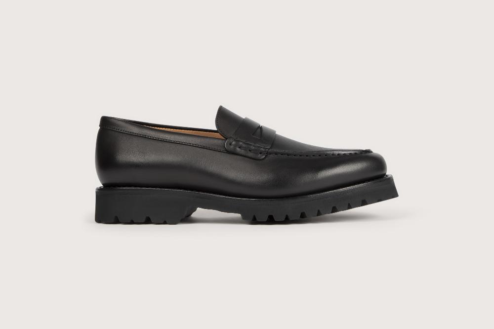 Heschung Mocassin En Cuir De Veau Pour Homme Semelle Gomme Coloris Noir