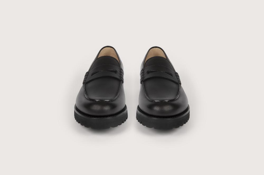 Heschung Mocassin En Cuir De Veau Pour Homme Semelle Gomme Coloris Noir