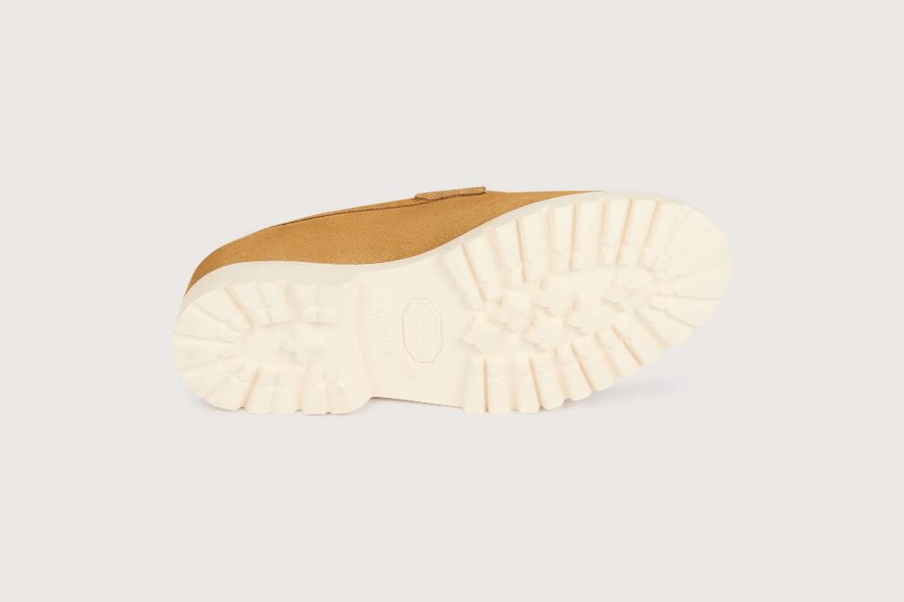 Heschung Mocassin En Cuir De Veau Pour Homme Semelle Gomme Coloris Camel