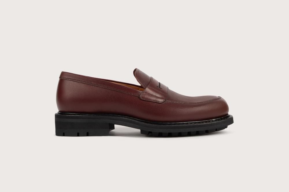Heschung Mocassin En Suportlo Pour Homme Semelle Gomme Coloris Merlot