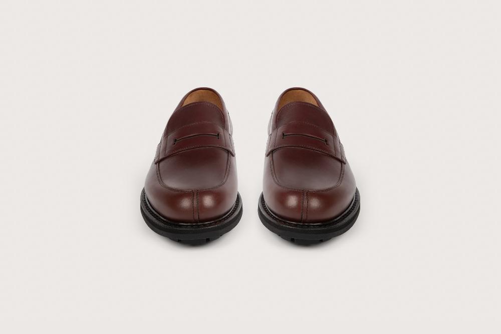 Heschung Mocassin En Suportlo Pour Homme Semelle Gomme Coloris Merlot