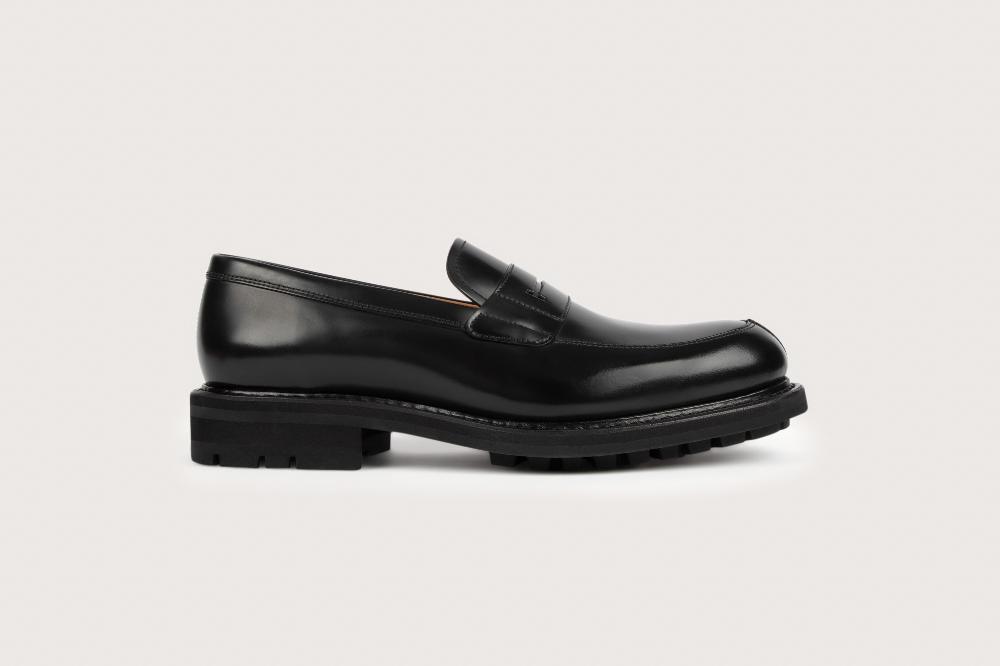 Heschung Mocassin En Veau Windsor Pour Homme Semelle Gomme Coloris Noir