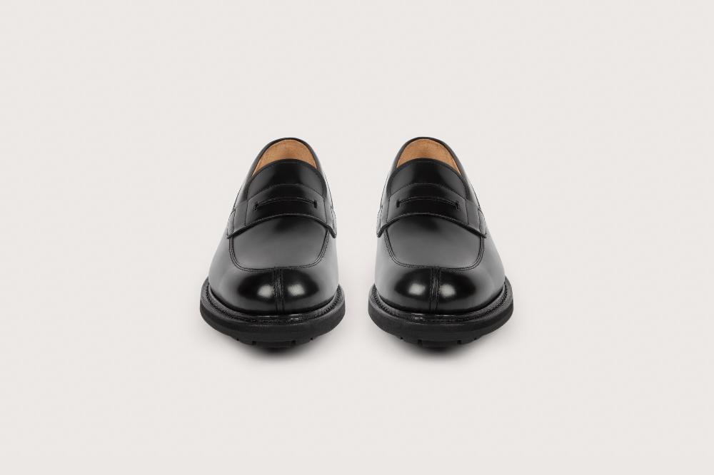 Heschung Mocassin En Veau Windsor Pour Homme Semelle Gomme Coloris Noir