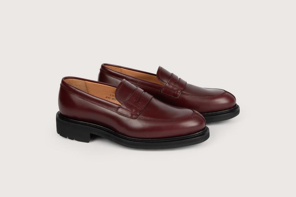 Heschung Mocassin Femme En Cuir Bordeaux Sur Semelle Commando Pour Une Allure élégante Et Affirmée