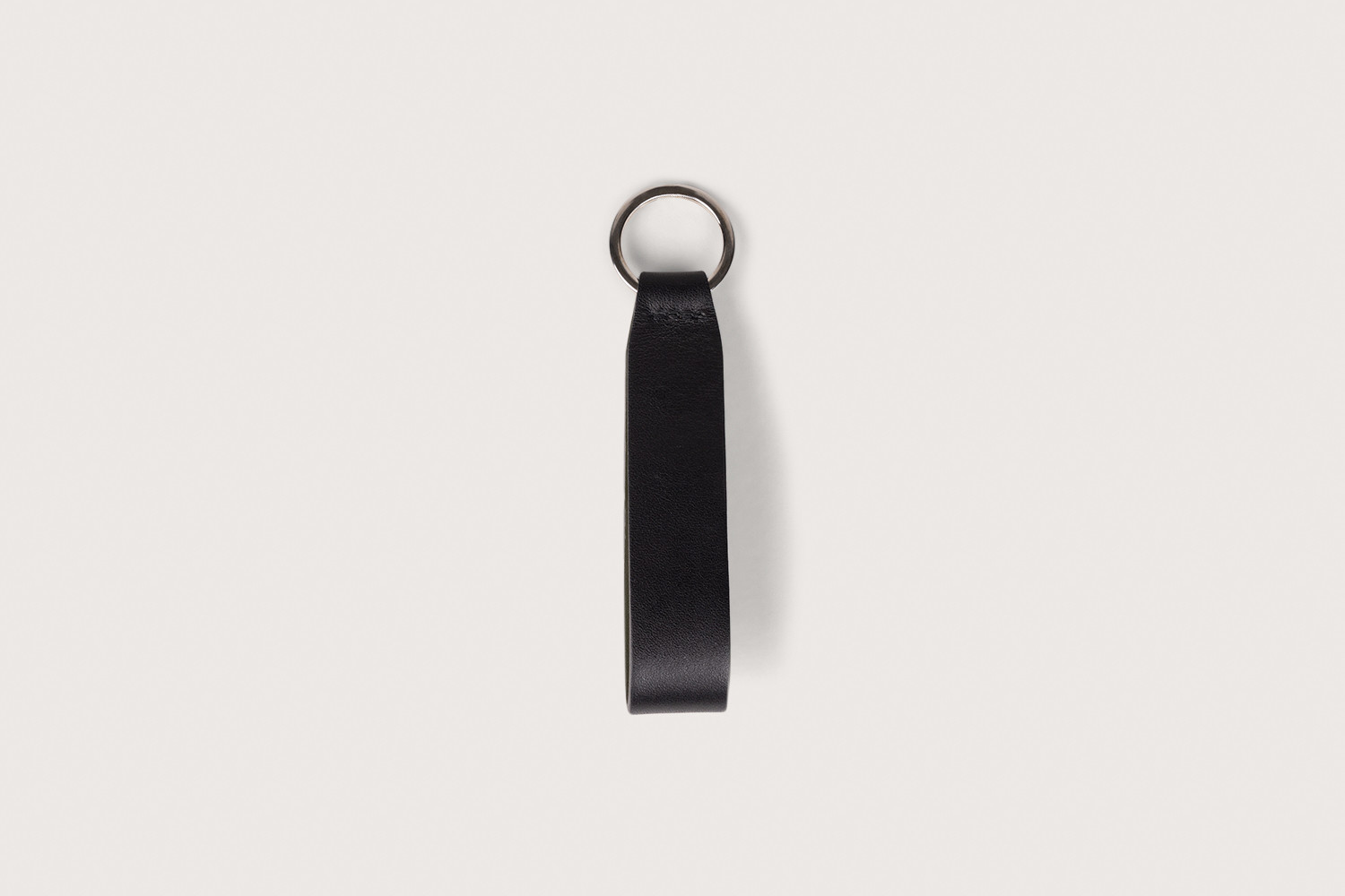 Heschung Porte-clés En Cuir De Veau Anilcalf Et Glovecalf Bicolore Noir Et Vert