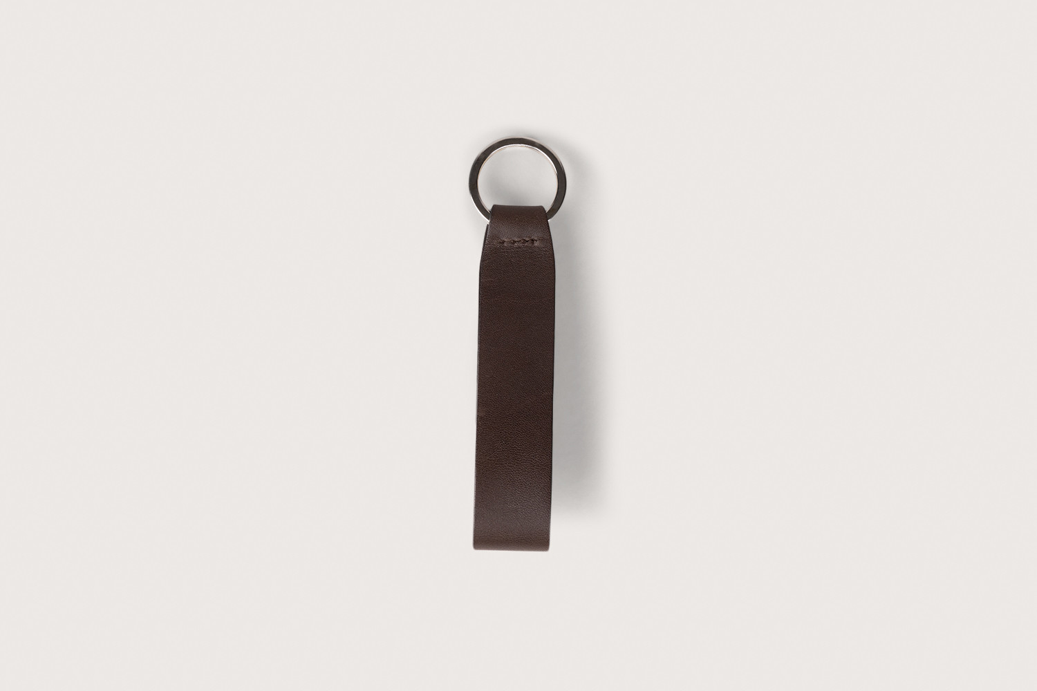 Heschung Porte-clés En Cuir De Veau Anilcalf Monochrome Café