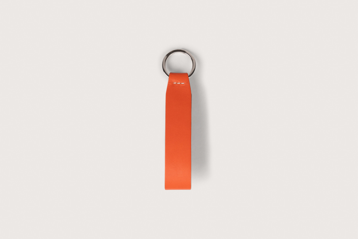 Heschung Porte-clés En Cuir De Veau Naturcalf Monochrome Orange