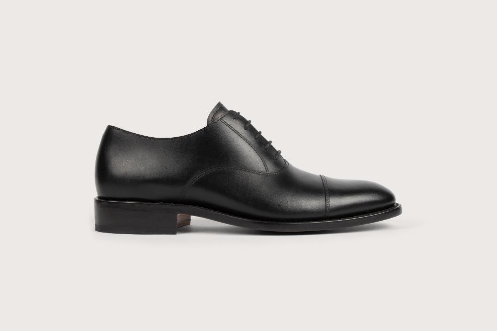 Heschung Richelieu Homme En Cuir Lisse Noir Raffiné Et Sophistiqué