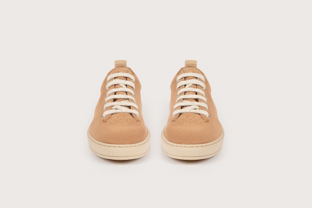 Heschung Sneakers Femme En Hydrovelours Sienne Sur Une Semelle En Gomme élégantes Et Confortables