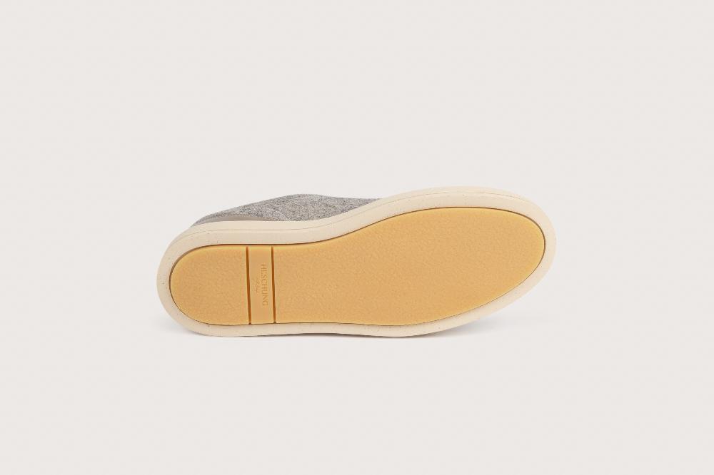 Heschung Sneakers Femme Moderne Et épurée En Cuir De Veau Velours Feutre Et Semelle Gomme