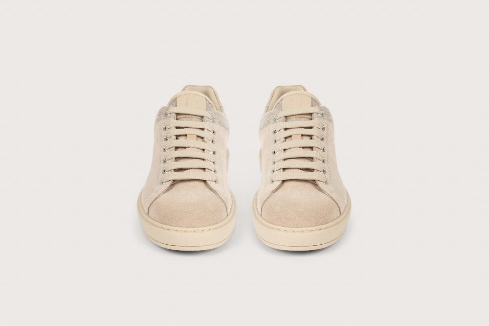 Heschung Sneakers Femme Moderne Et épurée En Cuir Velours Imperméable Et Semelle Gomme