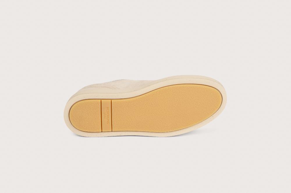 Heschung Sneakers Femme Moderne Et épurée En Cuir Velours Imperméable Et Semelle Gomme