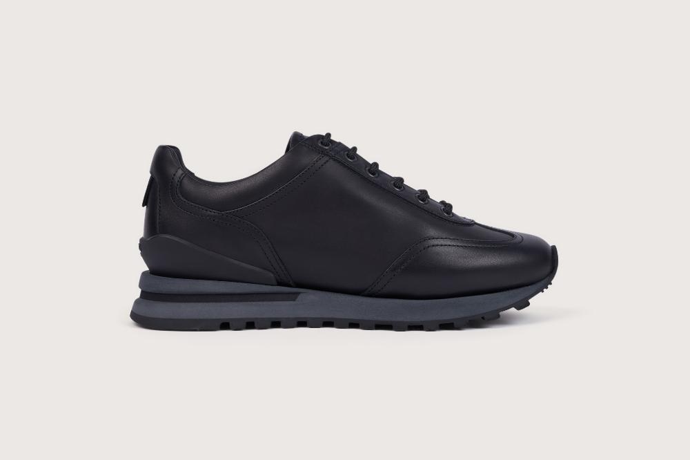 Heschung Sneakers Femme Raffinées Et élégantes En Cuir Anilcalf Noir