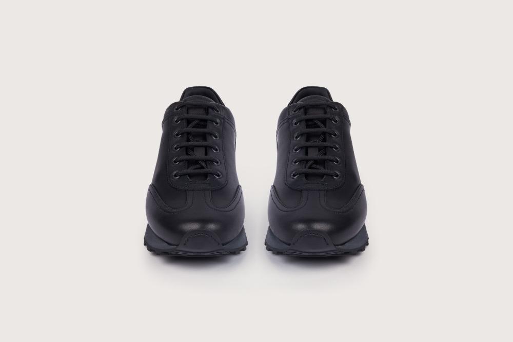 Heschung Sneakers Femme Raffinées Et élégantes En Cuir Anilcalf Noir