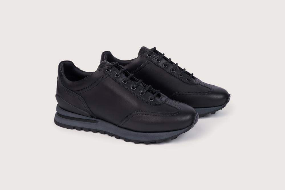 heschung Sneakers femme raffinées et élégantes en cuir Anilcalf Noir
