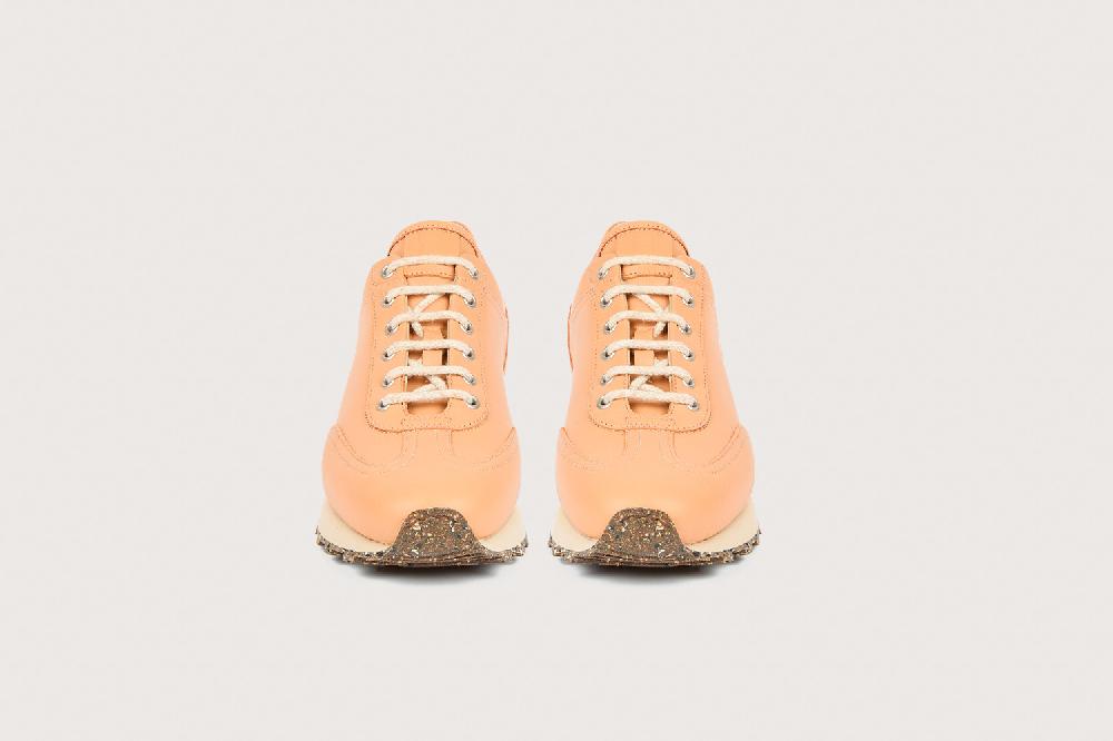 Heschung Sneakers Femme Raffinées Et élégantes En Cuir De Veau Coloris Sable