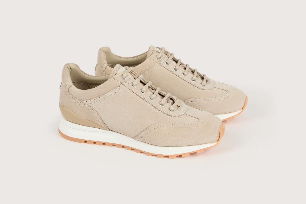 heschung Sneakers femme raffinées et élégantes en cuir velours Grege