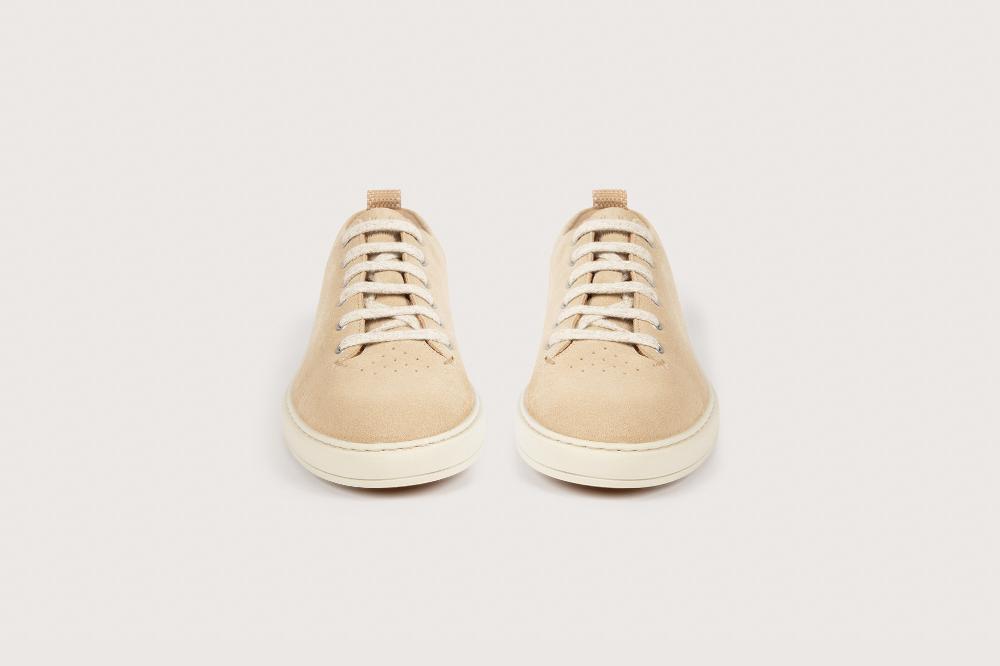 Heschung Sneakers Homme En Veau Velours Sable Sur Une Semelle En Gomme élégantes Et Confortables