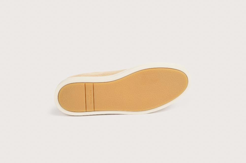 Heschung Sneakers Homme En Veau Velours Sable Sur Une Semelle En Gomme élégantes Et Confortables