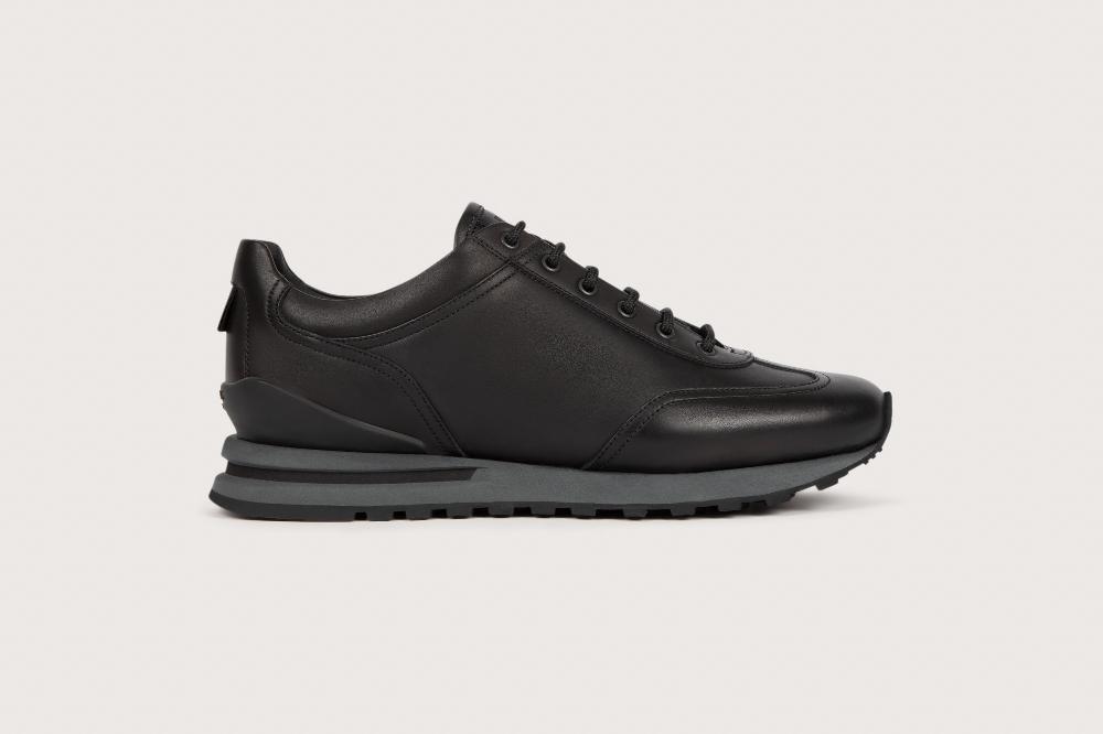 Heschung Sneakers Homme Raffinées Et élégantes En Cuir De Veau Noir