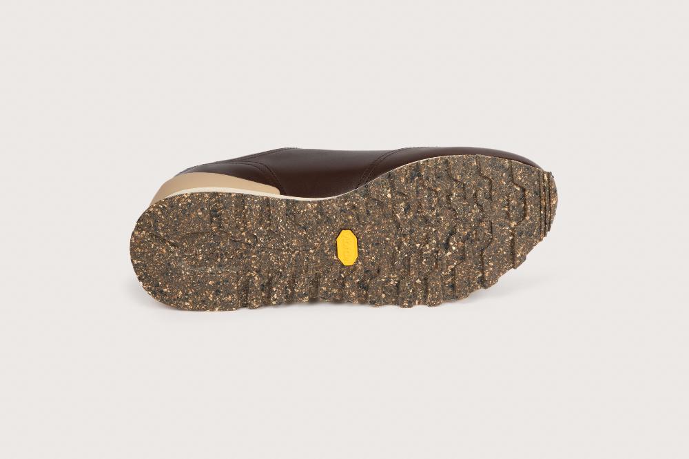 Heschung Sneakers Homme Raffinées Et élégantes En Cuir De Veau Café