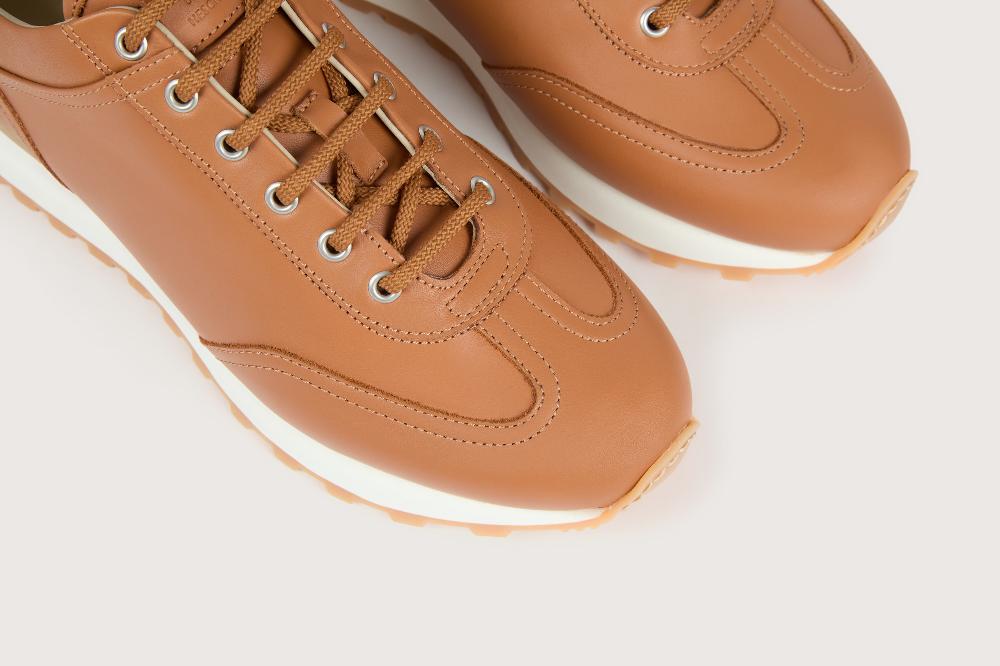 Heschung Sneakers Homme Raffinées Et élégantes En Cuir Lisse Coloris Gold