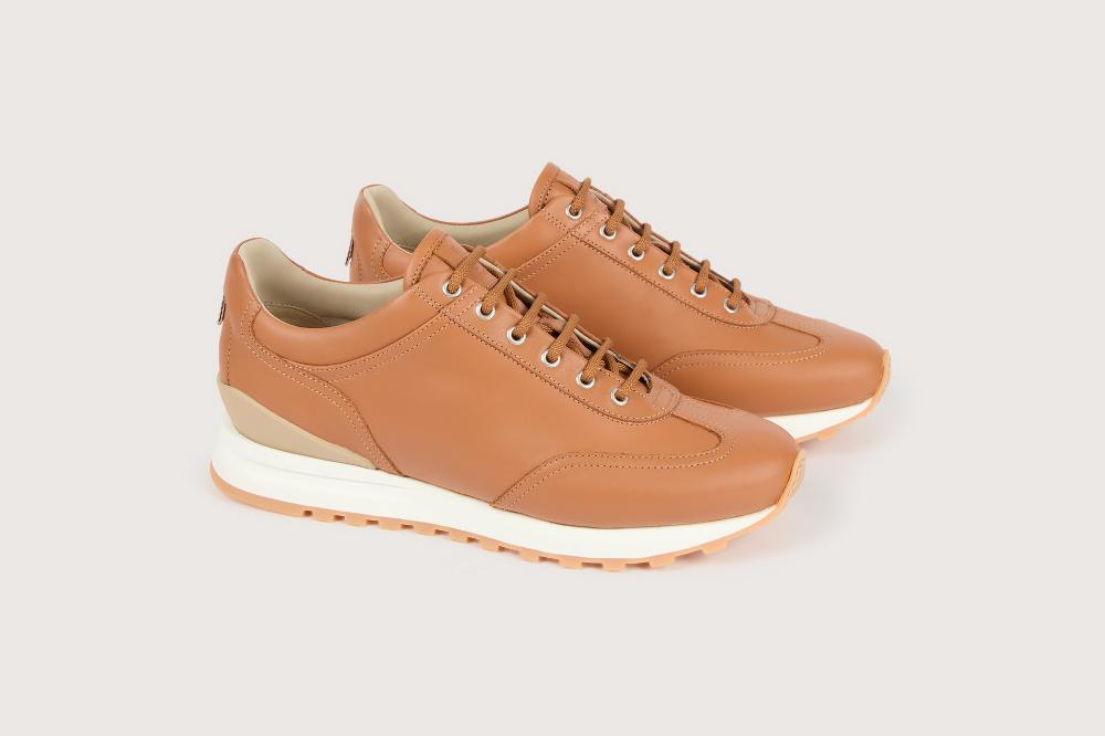heschung Sneakers homme raffinées et élégantes en cuir lisse coloris Gold
